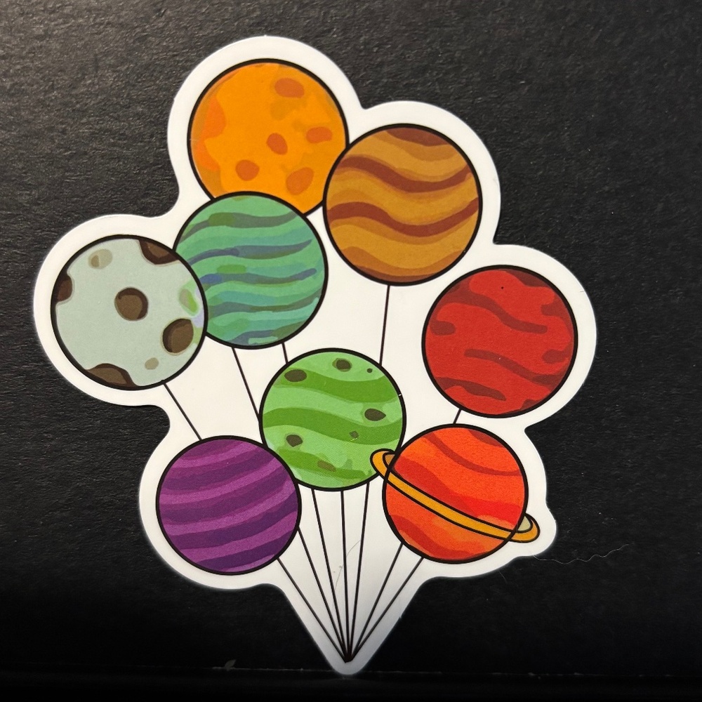 OUTER SPACE PLANETS STICKER